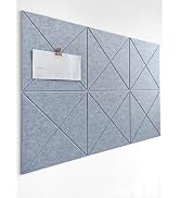 Felt Tiles 6 Pack – 11.8x11.8 Inch Premium Cork Board Alternative | Self-Adhesive Pin Board for W...