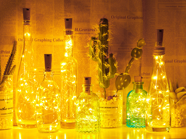 Brightown Wine Bottle Lights with Cork