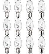 WokHok Salt Lamp Bulb - 15 Watt Light Bulbs for Scentsy Wax Warmer,C7/120V/E12 Long Lasting Night...