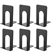 JIKIOU Book Ends Universal Premium Bookends for Shelves, Non-Skid Bookend, Heavy Duty Metal Book ...