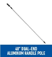 Unger Professional 48” Dual-End Aluminum Handle Pole – Compatible with Standard Threaded Cleaning...