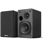 Elimavi Passive Bookshelf Speakers, Requires a Receiver or Amplifier, Black | 2-Way Design with 4...