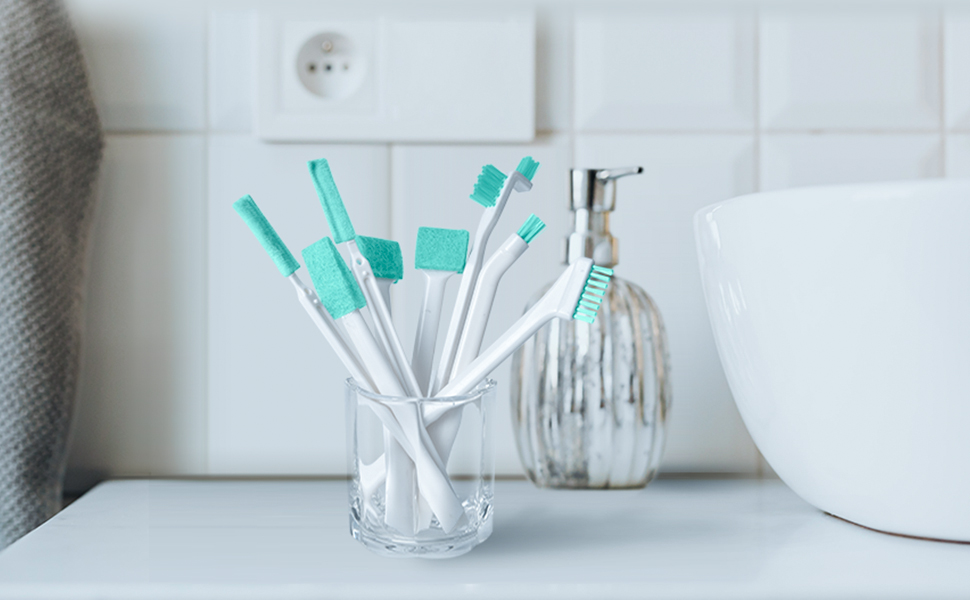 crevice groove cleaning brush set