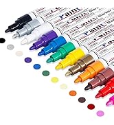Oil Based Paint Pen, Permanent Paint Marker: Quick-Dry, Waterproof Marker Set of 12 for Rock Pain...