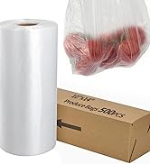 PAPRMA 10" x 14" Plastic Produce Bags, Food Storage Bags Clear Produce Bag for Food Vegetable -1 ...