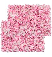 Flower Wall Panel Set, U'Artliens Artificial Wall Flower Backdrop 24x16 Inch 3D Silk Hydrangea Ro...