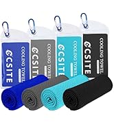 CSITE 4 Pack Cooling Towels (47"x12") for Neck and Face, Ice Towel for Hot Weather, Soft Breathab...