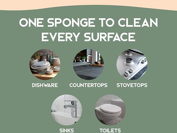 Greenzla Natural Sponges, natural sponges for dishes, dish scrubber, kitchen sponges pack, sponge