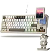 Womier DUO87 Modular 75% Mechanical Keyboard,Touch Screen Gaming Keyboard | Custom Creamy Keyboar...
