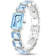 FANMIS Women’s Luxury Crystal Bangle Watch-Gemstone Bracelet Design Wristwatch Diamond Gold Plate...