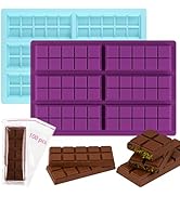 WMKGG 2 PCS Chocolate Bar Mold Set, with 100Pcs Bags, Knafeh Pistachio Chocolate Bar, Deep Chocol...