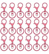 30Pcs Lobster Claw Clasps Keychain for Jewelry Making,Metal Lobster Clasp Swivel Trigger Clips wi...