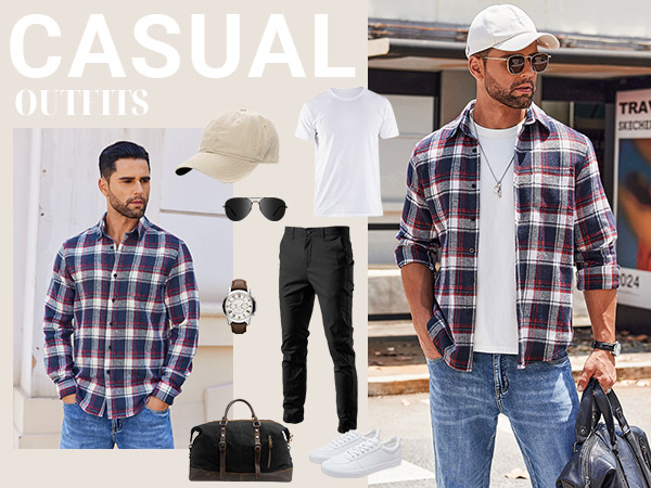 mens long sleeve flannel shirt