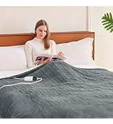 BOMOVA Heated Electric Blanket Full Size - 72" x 84" Heating Blanket with 10 Heating Levels & 8 H...