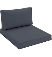 Summsun Outdoor Cushions for Patio Furniture, Outdoor Seat Cushions with Waterproof Removable Cov...