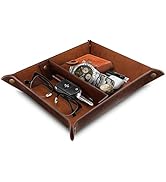 Londo Leather Tray Organizer - Practical Storage Box for Wallets, Watches, Keys, Coins, Cell Phon...