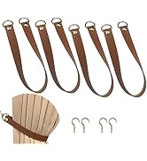 PU Leather Curtain Tiebacks Straps, Leather Curtain Rod Holder Window Treatment Holdbacks Vintage...