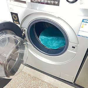 It can be washed by machine or hand