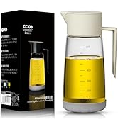 Olive Oil Dispenser Bottle for Kitchen with Leakproof and Dust Cover, Auto-Open & Close Glass Oli...