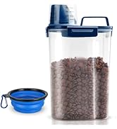 TIOVERY Upgraded Dog Food Storage Container Small, Cat Food Container Airtight, Pet Food Containe...