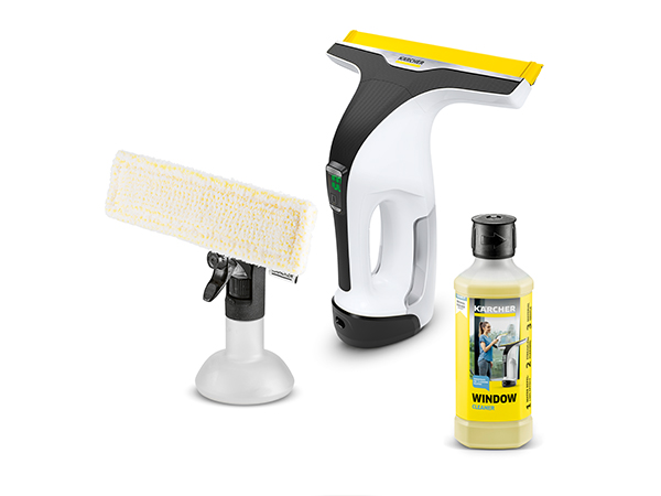 WV 6, Spay Bottle, and Detergent in front of white background