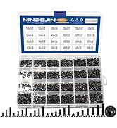 NINDEJIN 720pcs Laptop Notebook Computer Carbon Steel Screws Kit Set, Flat Head Phillips Screw As...