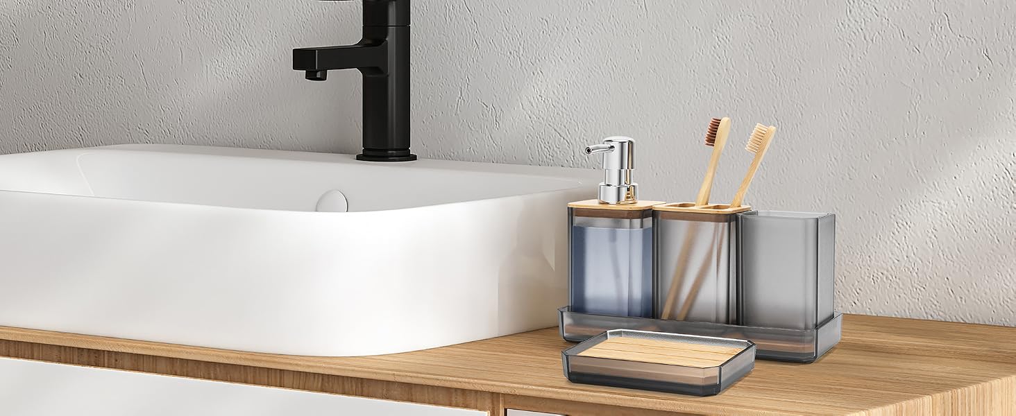 a bathroom sink with a black faucet and a black faucet.