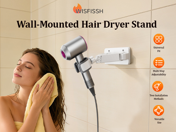Wall-Mounted Hair Dryer Stand