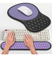 Luvzuni Mouse Pad Keyboard Wrist Rest, 2 in1 Keyboard Wrist Ergonomic Mouse Pad Support, Cute Wri...