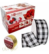 Morex Ribbon Wired Taffeta Combo Pk Bowdabra, Gold Wire & Cambridge Ribbon, 2.5 inch by 50 Yards,...