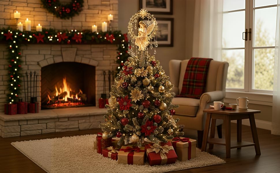 Lighted Memorial Christmas Tree Topper Collection
