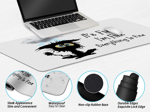 It's Fine Cat Large Desk Pad