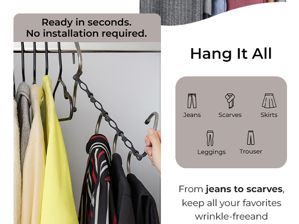 wooden space saver scarf hanger 5 tier pants hanger small closet hangers 5 tier hangers