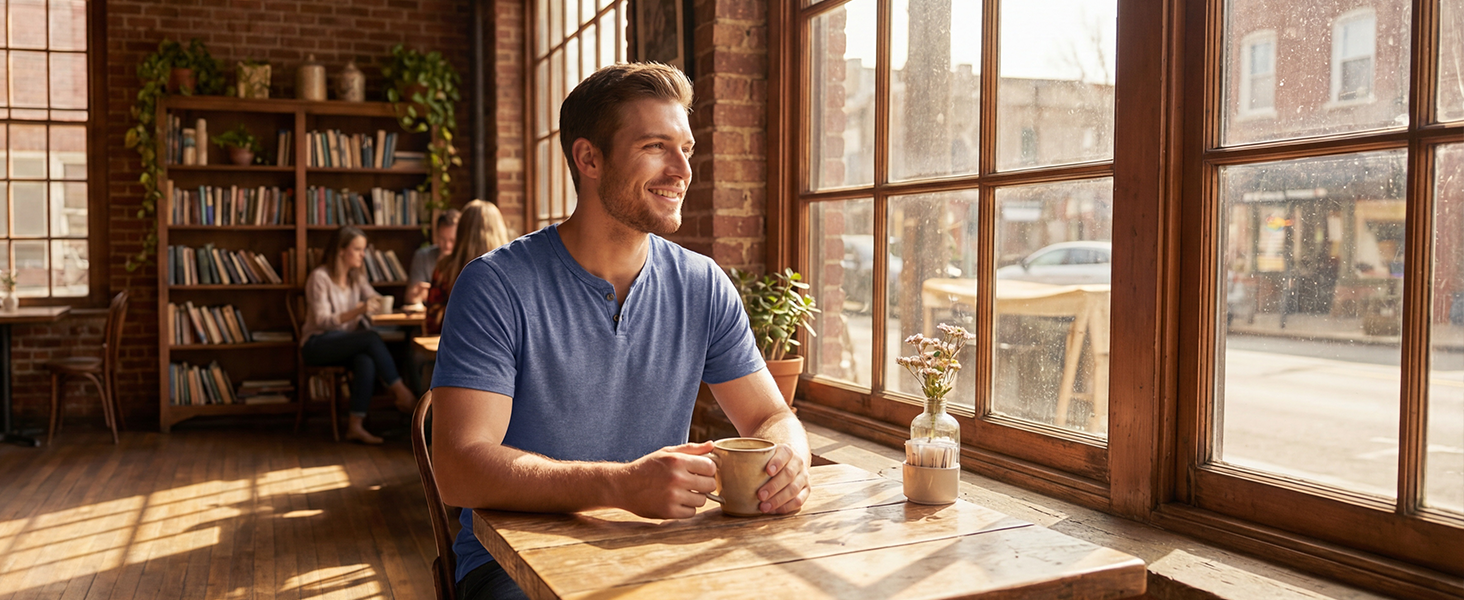 mens notch neck t shirts