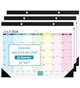 COMIX Desk Calendar 2026-2027, 17" x 12" Monthly Desktop Planner Pad with Frosted Cover, 18 Month...