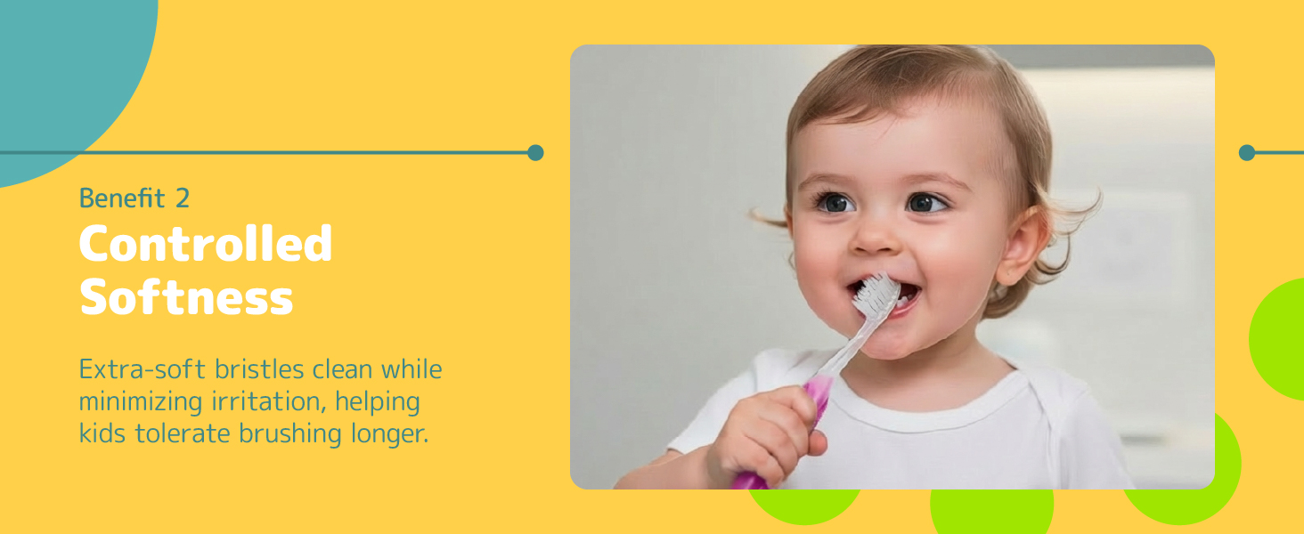 toddler with toothbrush brushing teeth minmizing irration that make kids brush their teeth longer