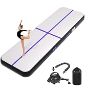 KIKILIVE Inflatable Air Gymnastics Tumbling Mat 6ft 10ft 13ft 16ft 20ft, Air Tumble Track Mat 4/8...