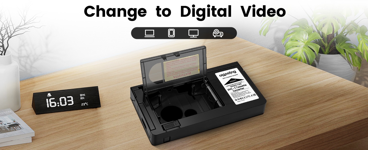 change to digital video by vhsc to vhs adapter