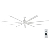 iLiving 96-Inch, 8 feet HVLS 9 Blades BLDC Big Ceiling Fan, High Volume Low Speed HVLS Fan, Rever...