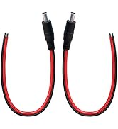 IMIYORE 0.8FT 5.5mmx2.1mm 14AWG Pigtail Cable Male Repair Cable DC 5521 Connector for CCTV Survei...
