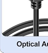 VoroDcip Digital Optical Audio Cable 3 Feet, Spdif Fiber Optic Short Cord, Toslink for Soundbar T...