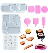 Mini Simulation Bread Tray Resin Silicone Mold for Epoxy Resin Casting for DIY Art Craft Mini Dol...
