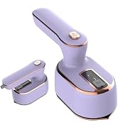 Portable Steam Iron,970W Dry Wet Dual Ironing Steam Hanging Ironing Machine,20S Rapid Preheating ...