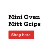 Mini Oven Mitts, Made with Recycled Cotton Infill, 480 F Heat Resistant, 1 Pair Red