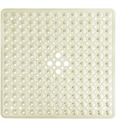 Yimobra Shower Bathtub Mat Non Slip, 21x21 Inch, Soft Square Bath Mat for Tub with Suction Cups a...