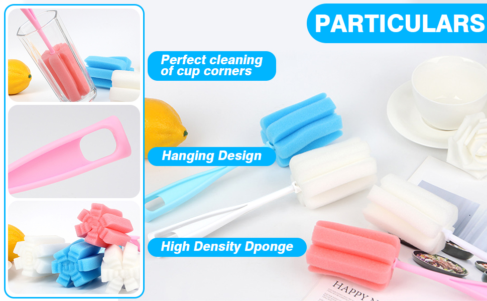 Travel Baby Bottle Cleaning Brush Sponge Milk Bottle Clean Brush Nipple Cleaner Brush