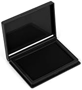 Black Stamp Pad, 4 x 2.5 Inch Premium Quality Ink Pad for Stamps, All-Purpose Felt Pad for Office...