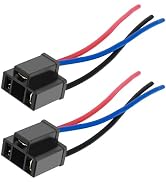 2PCS H4 Headlight Connector,12V 18AWG Headlight Socket with Headlight Pigtail for Replacement Bro...