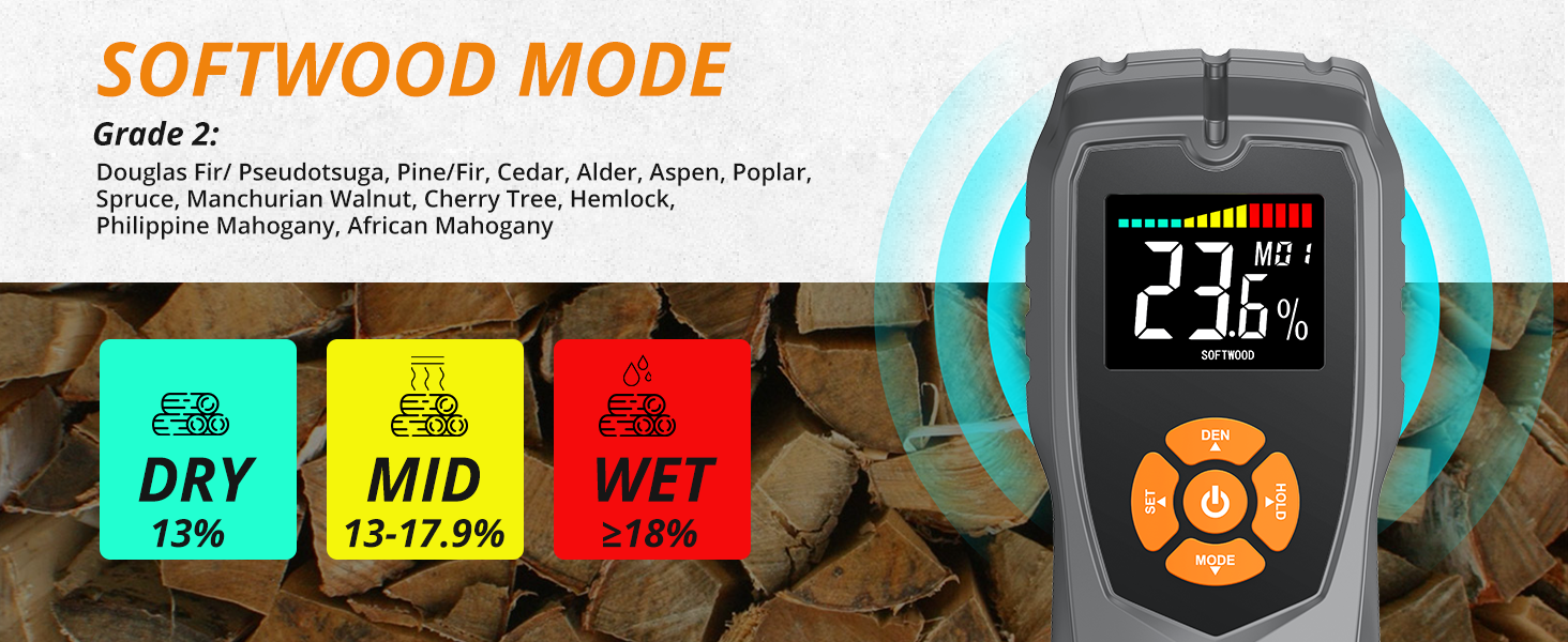 moisture meter for softwood