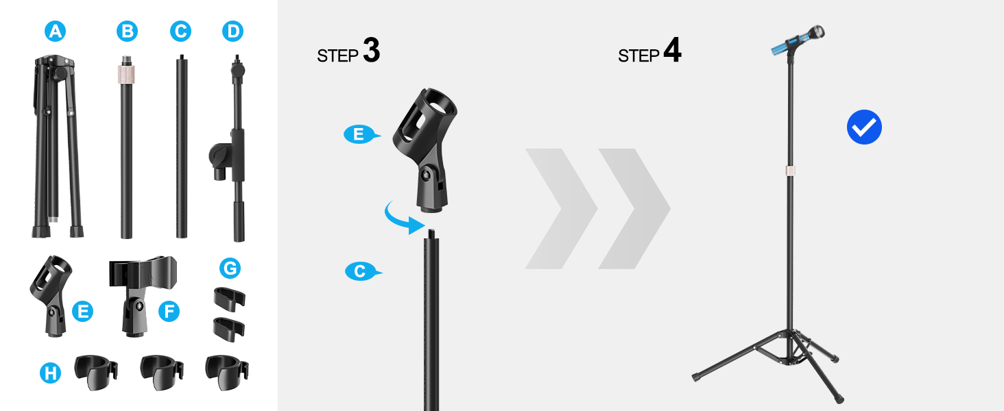 Microphone Stand Installation Steps